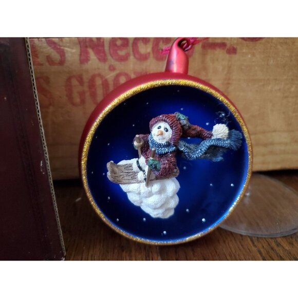Boyds Bears Folkstone: Jacques...Starlight Skier #25950 Retired Ornament Snowman - Picture 2 of 10